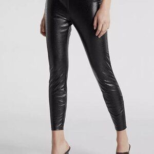 EXPRESS High Waist Faux Leather Croc Leggings